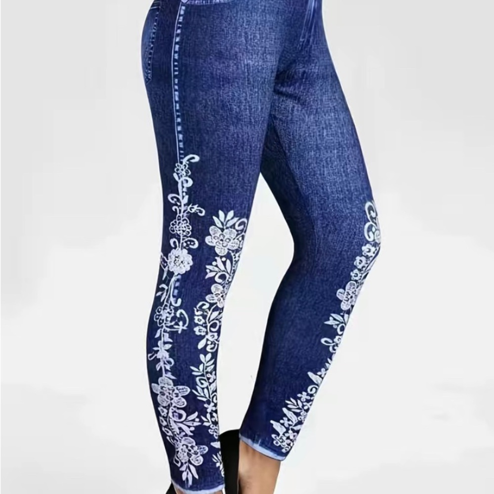 Floral Print High Rise Jean Legging’s